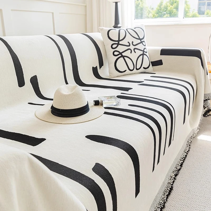 邓肯雪尼尔沙发盖布巾现代轻奢高级全盖四季通用防猫抓沙发套罩