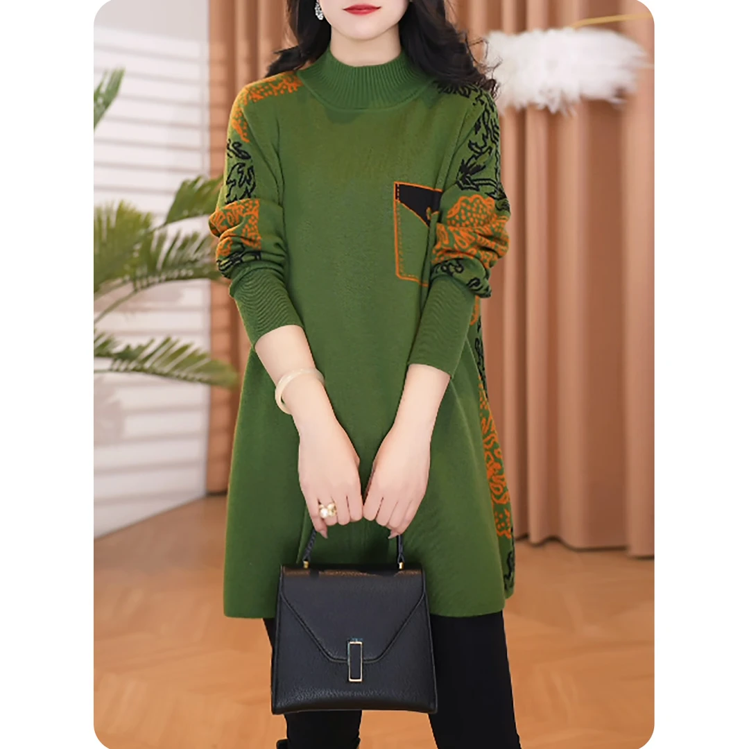 [ZS4]花莲新款时尚女士毛衫时髦上衣长袖显瘦大码女装4S0225310-2