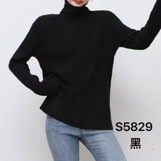 宽松半高领毛衣常规款
