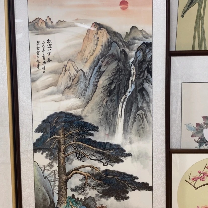【闪购商品】国画简***心手绘国画带框