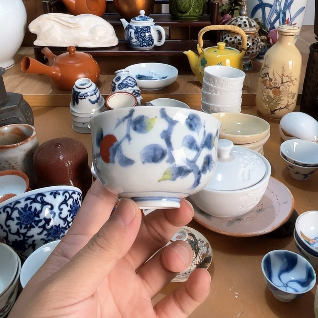 瓷片柿子杯子一个好看的