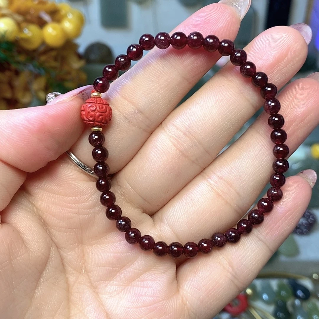 紫晶手串未镶嵌石榴