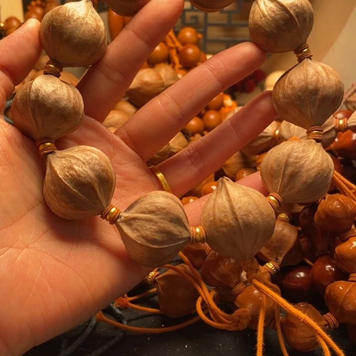 橄榄核手串/手链2.7四花短原皮