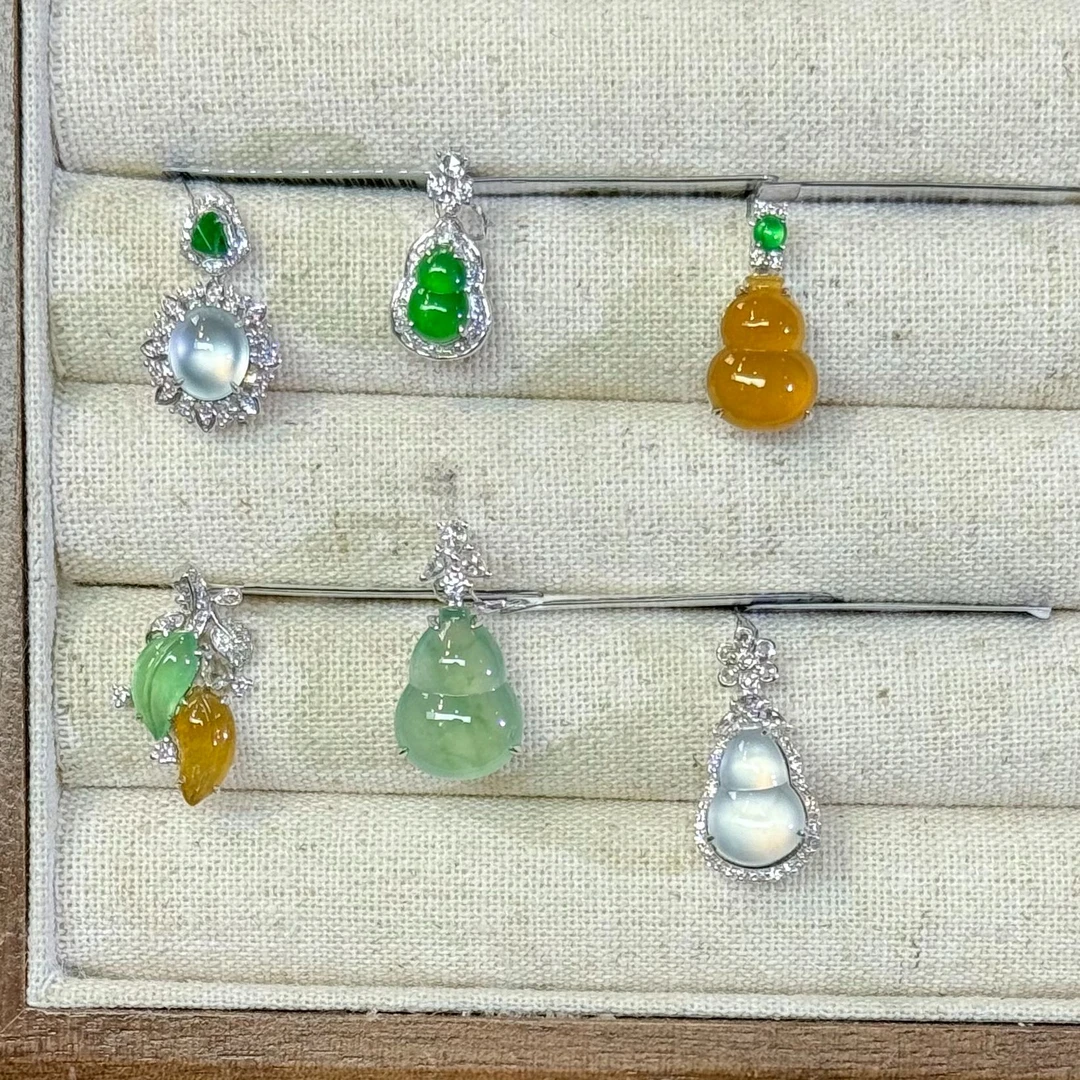 翡翠吊坠1件-18K金-多样性发货只发一件-AB07|CXQ21