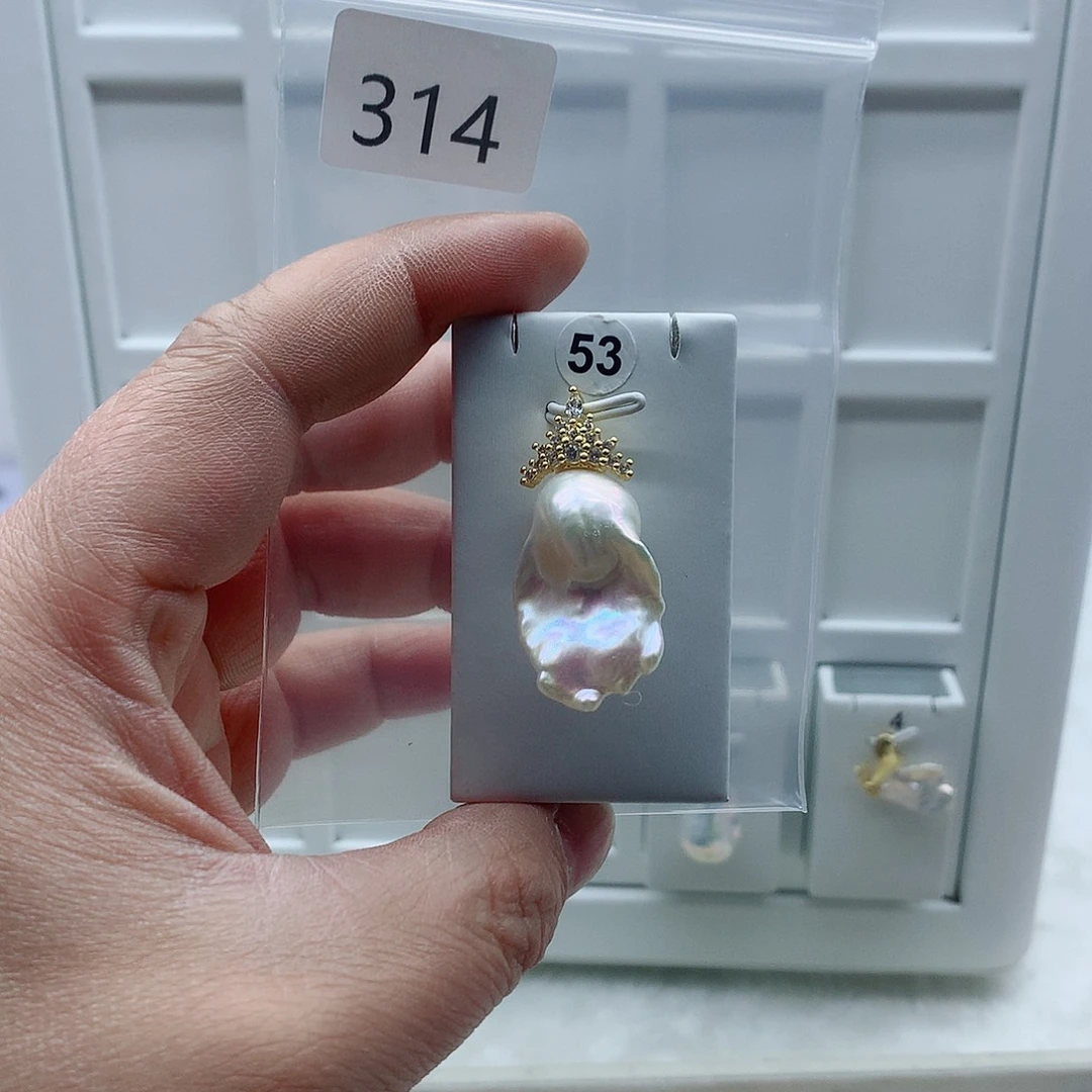 ****体淡水珍珠合金吊坠(不含链)