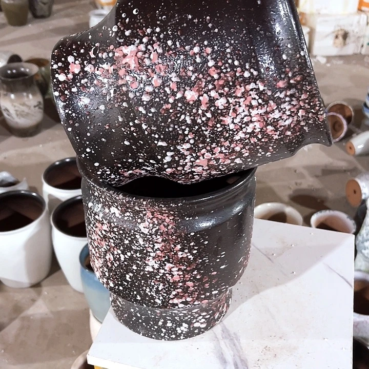 紫砂花盆口径20高度22两只正品