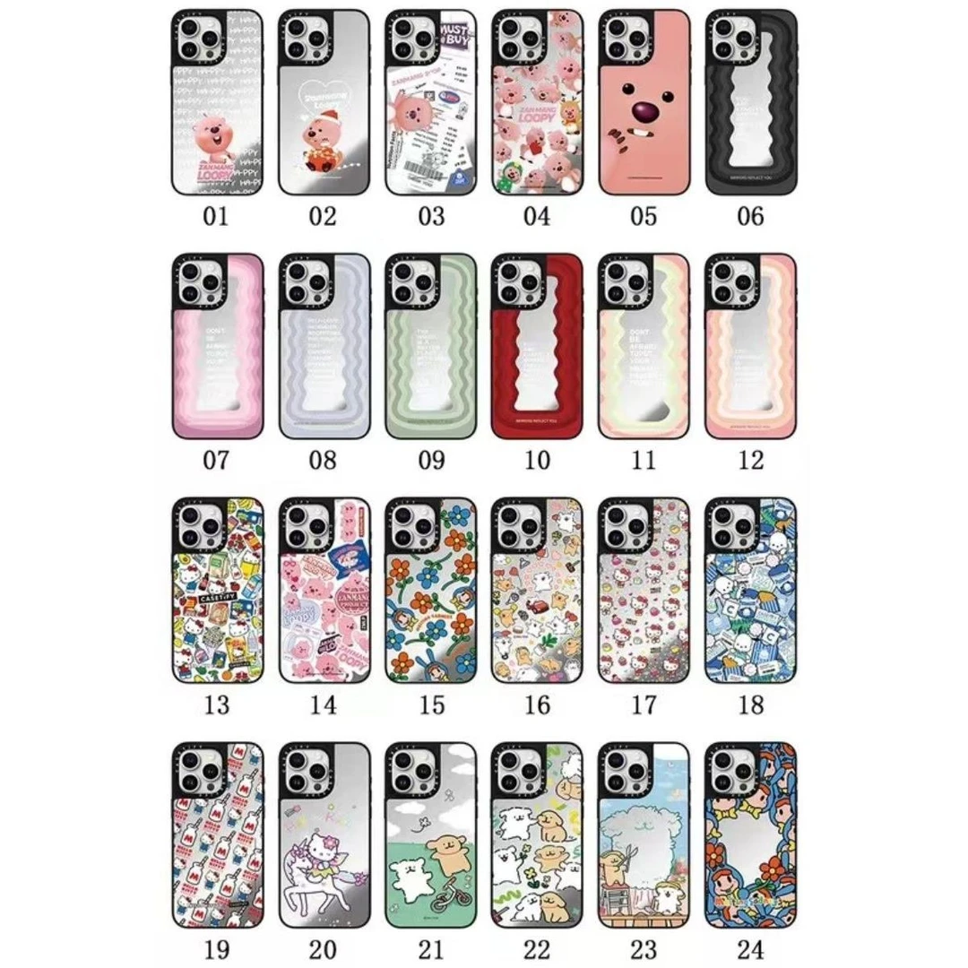 手机壳CASETiFY明星同款01-524苹果壳镜面全iPhone15promax多款式