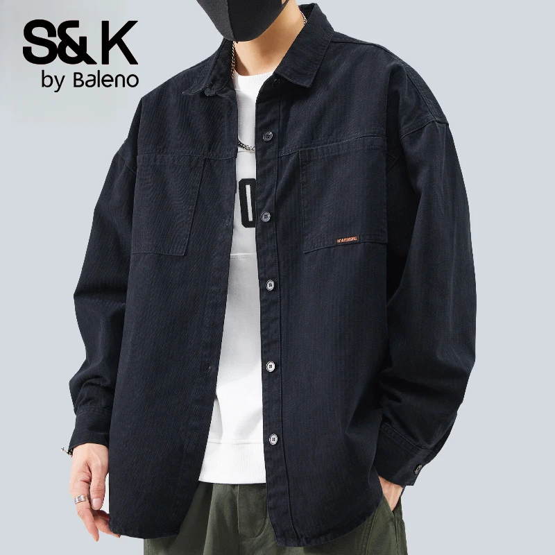 班尼路S&K秋季工装夹克男款2025新款男士宽松休闲衬衫潮人生冲锋