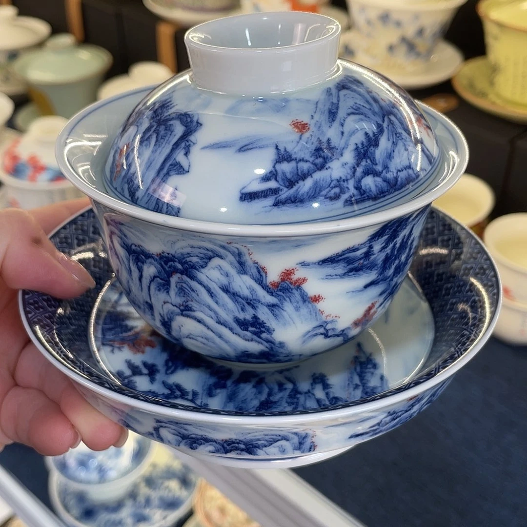 陶景德陶瓷盖碗茶具