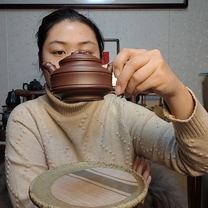 茶壶底槽青双线竹鼓250毫升