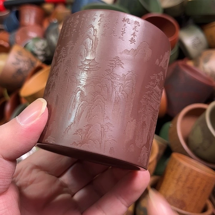 紫砂茶杯全手工紫砂主人杯
