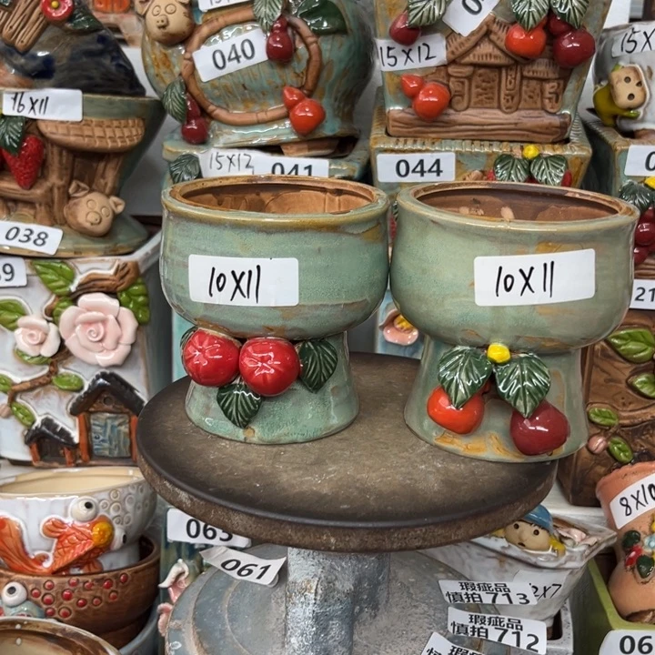 紫砂花盆粗陶材质多肉花盆