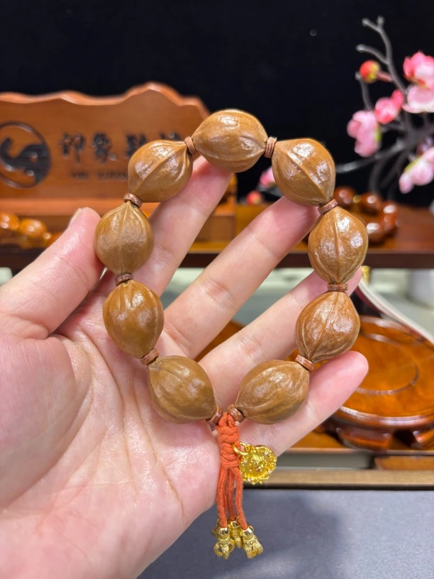 YINXIANG 印象铁核19*26三花鲨鱼背梅林铁核橄榄核素串原皮铁核