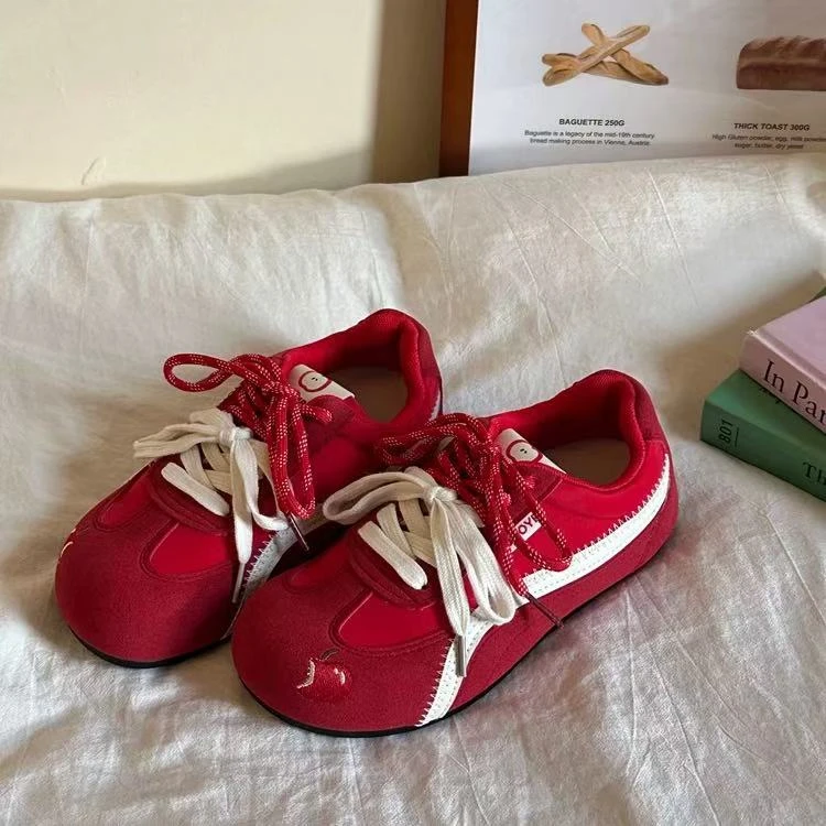 休闲德训鞋女ins潮2025新款夏季丑萌大头鞋百搭板鞋女-xy046