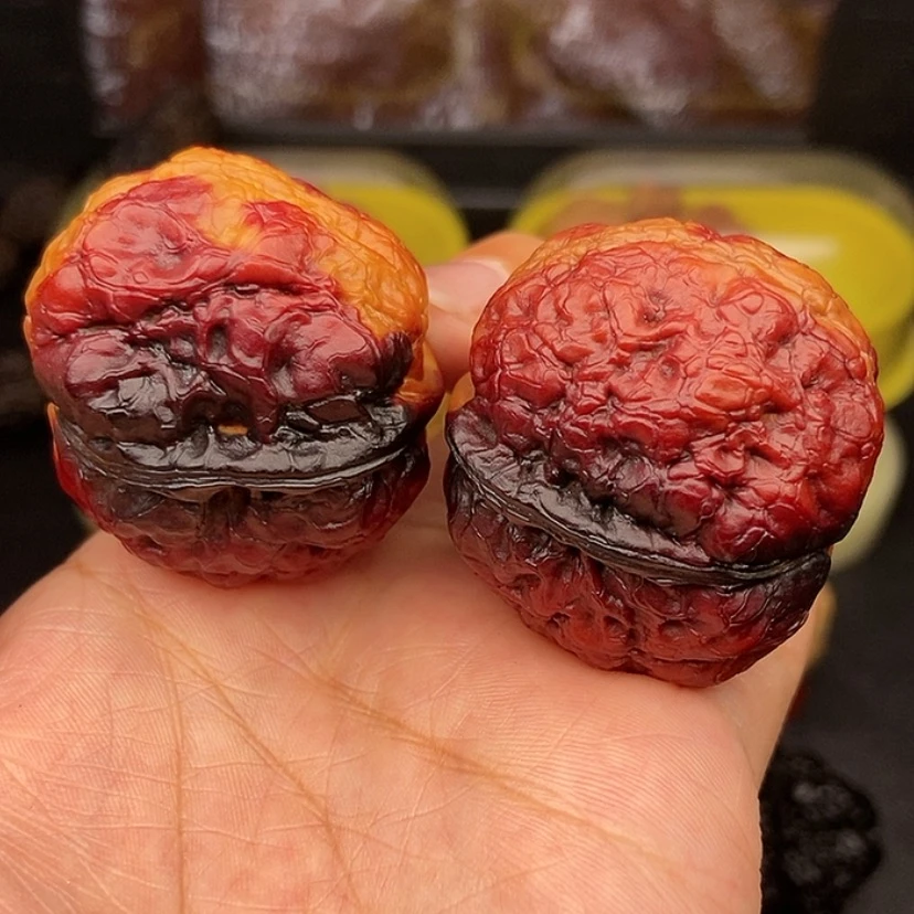 【闪购商品】文玩核桃把件41尺七彩荷叶金蟾