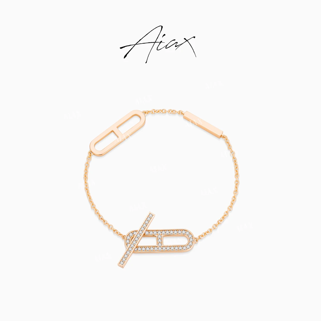 AIAX 流光风 秋上新 经典简约百搭高级感猪鼻子手链TSS7000