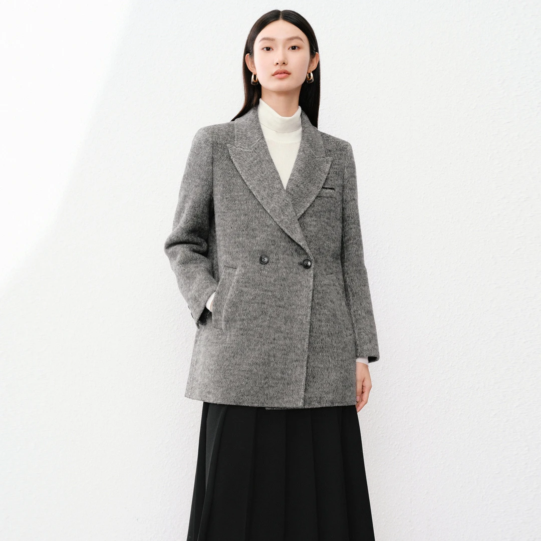 【众心专享价】高级感质感通勤宽松保暖直筒大衣外套女CL00561X1