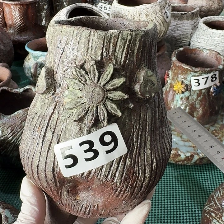 内口5.5高14粗陶手工制作