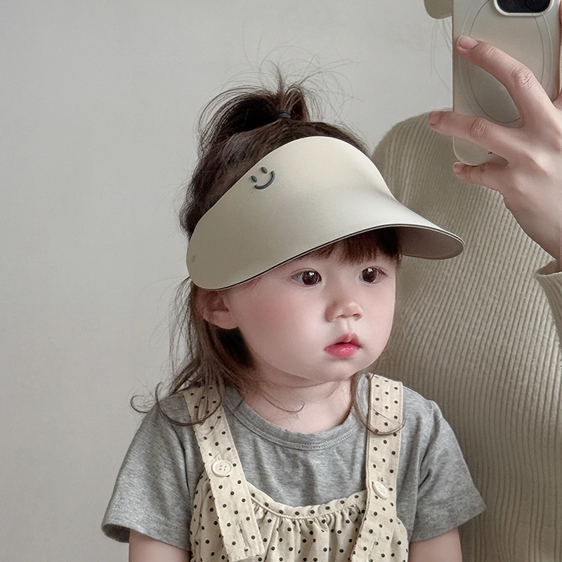 宝宝夏季空顶帽可爱遮阳帽太阳帽男女童沙滩防晒帽大檐帽防紫外线