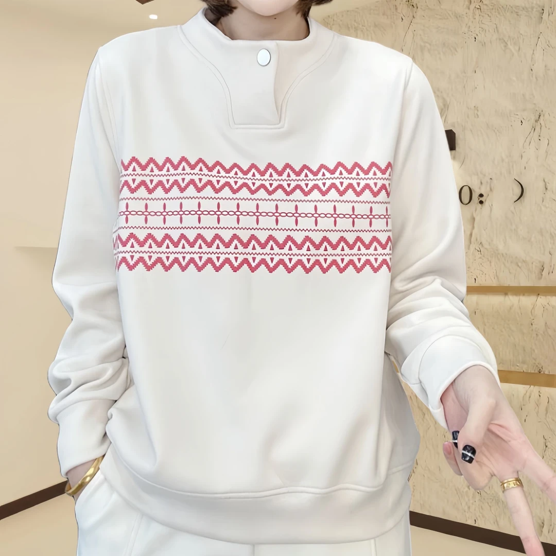 2025春季新款印花经典时尚休闲百搭简潮女士卫衣