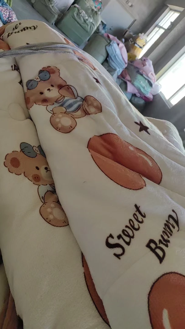 超柔双面绒豆豆被，