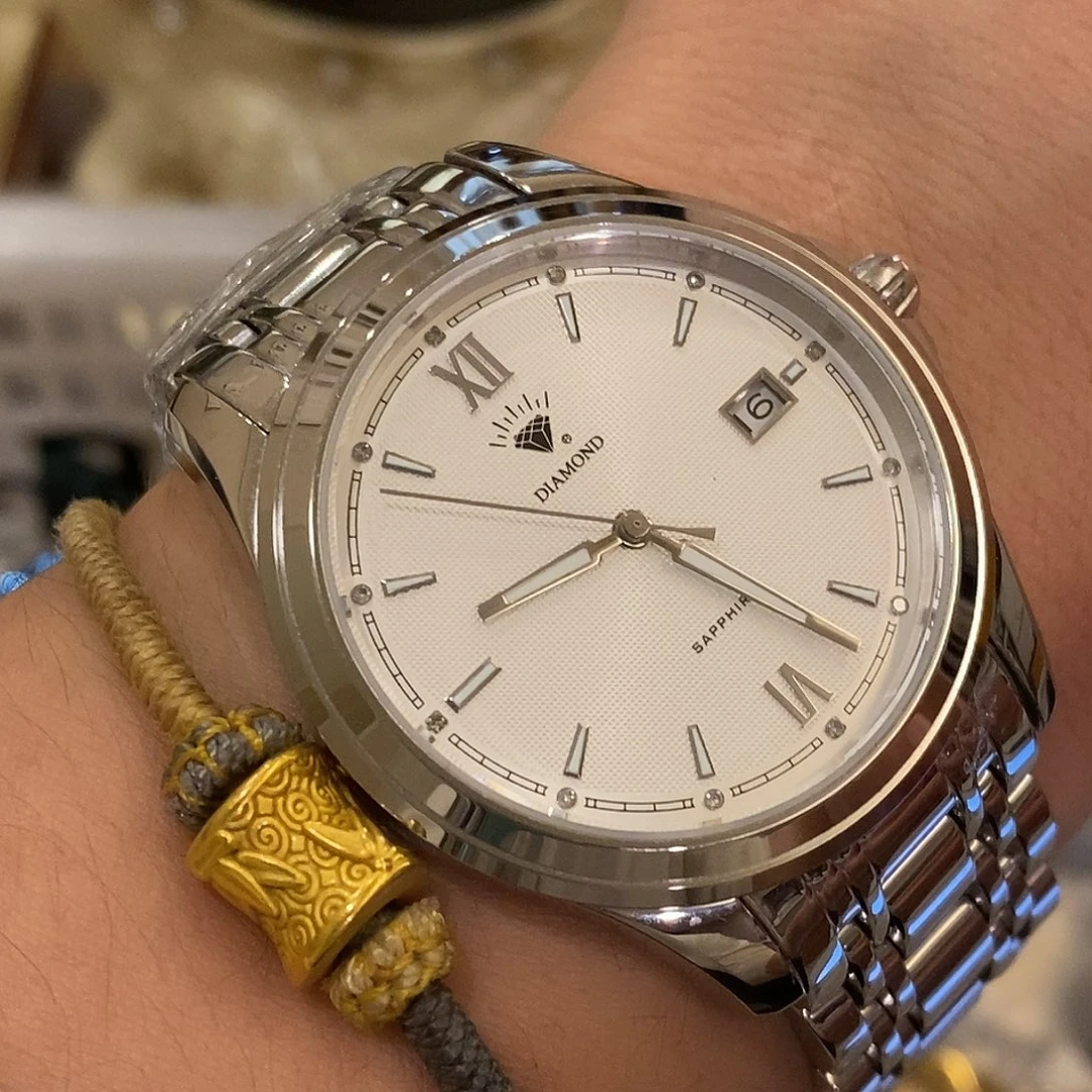 精钢老上海钻石全自动机械表