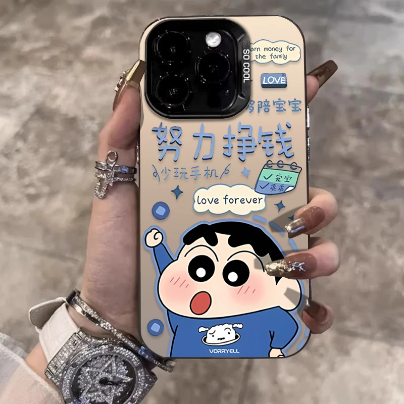 挣钱小新适用苹果16promax手机壳iPhone15硅胶14保护套17新款卡通
