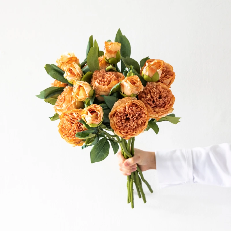 【奇居】仿真花至卷牡丹10只