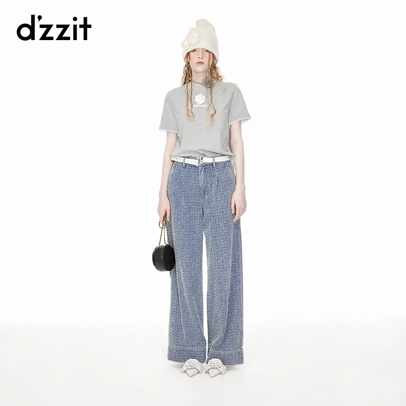 【DZ】dzzit地素 夏季专柜休闲美式字母拼色短袖T恤