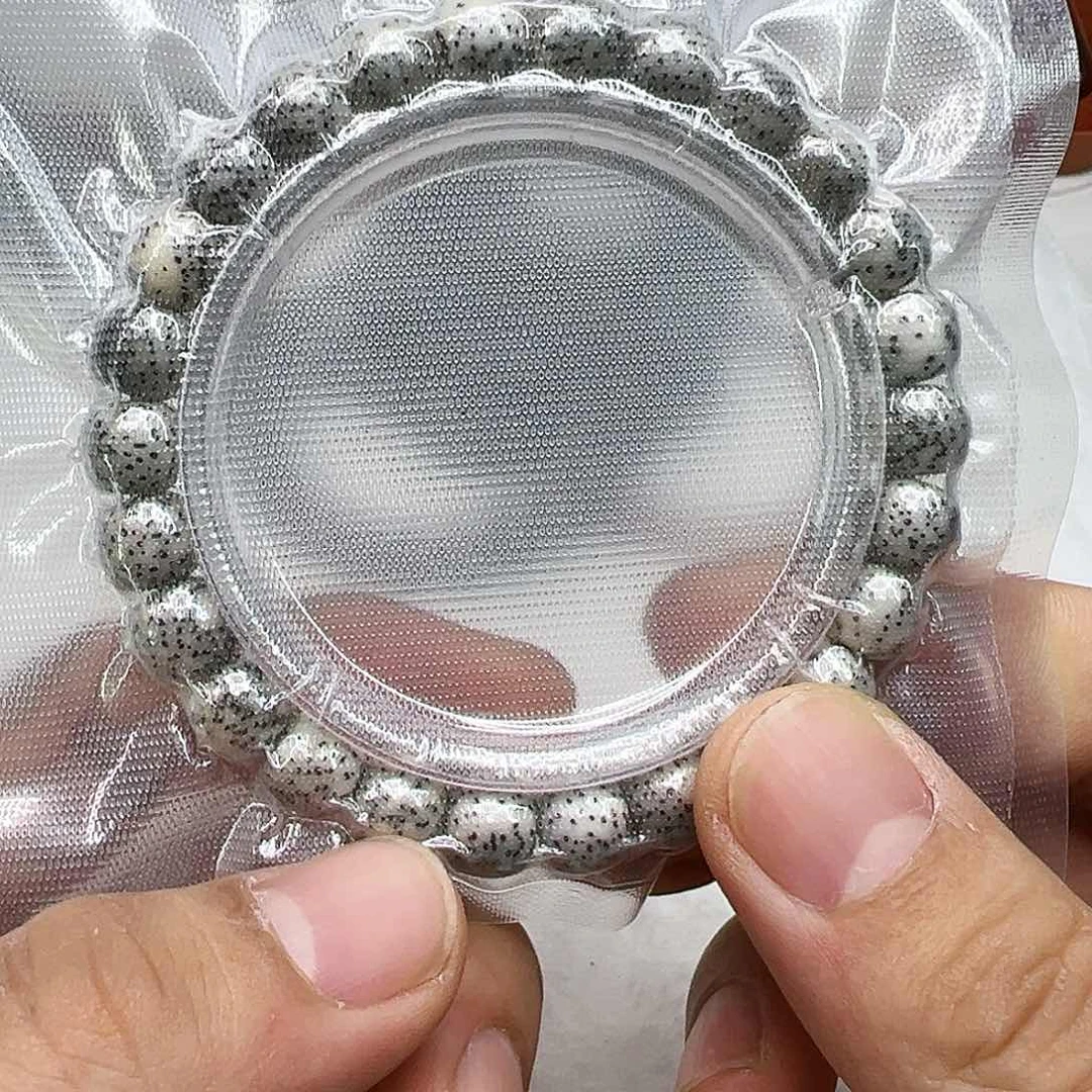 星月菩提手串5练手糯冰石玉星月菩提单圈98