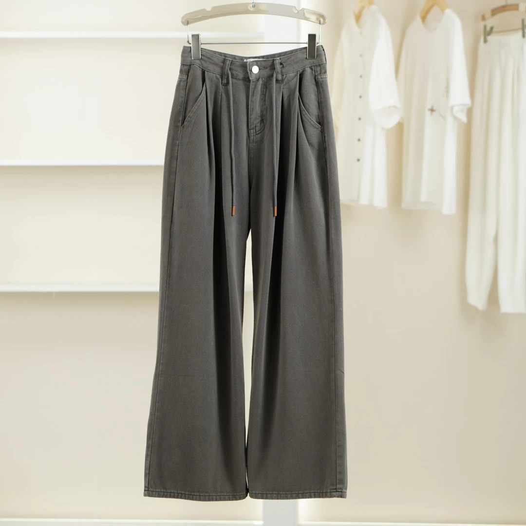 麦迪尚品【Miss-O】50522291 春秋时尚阔腿牛仔裤品牌撤柜