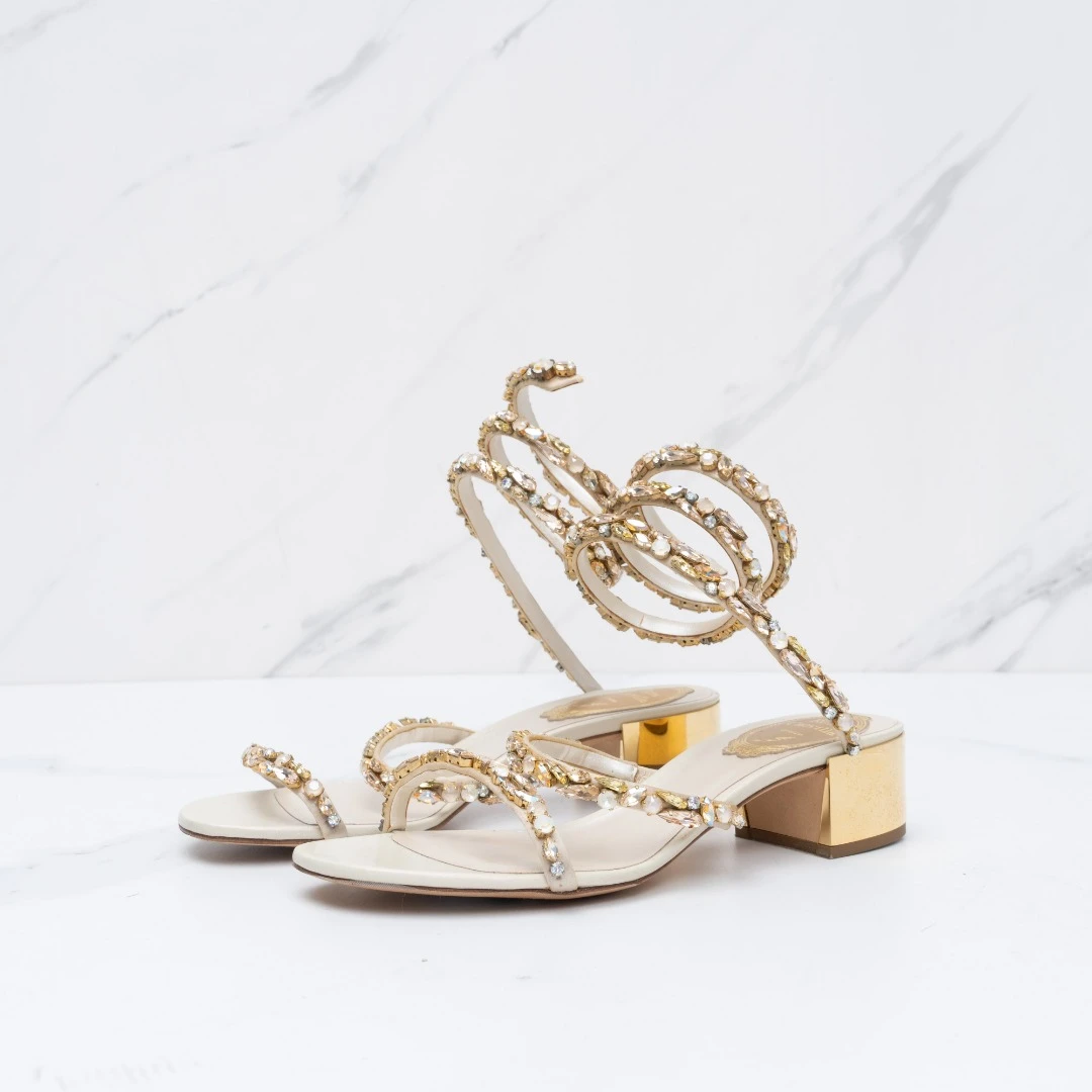 全新未使用  【瑞池女装】Rene Caovilla宝石缠绕高跟鞋/RCGS00007