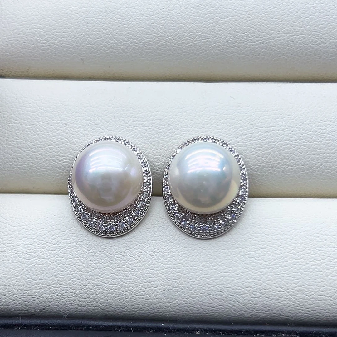 淡水珍珠银S925镶嵌颈饰