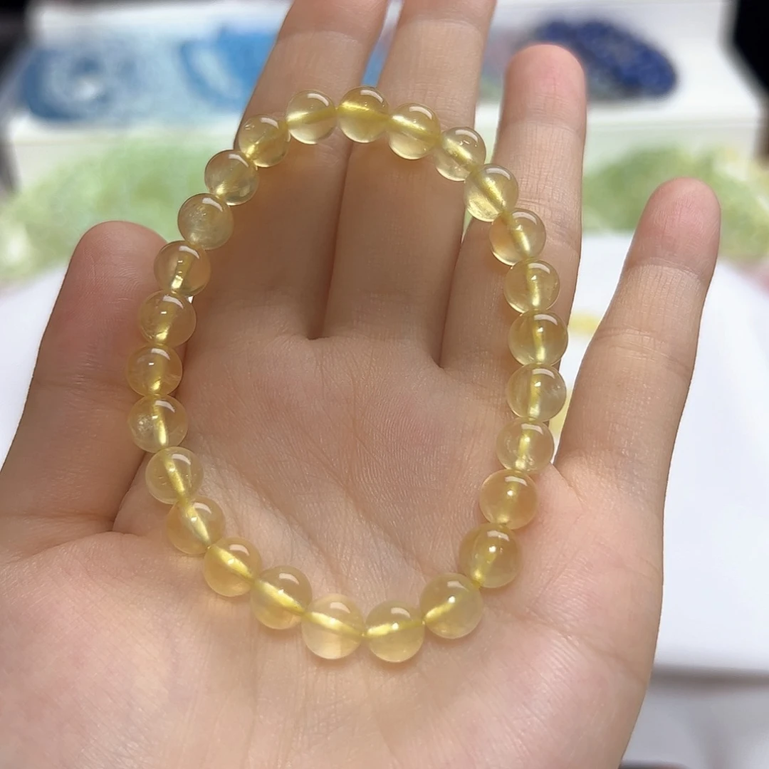 水晶手串未镶嵌哈*哈金葡萄7咪