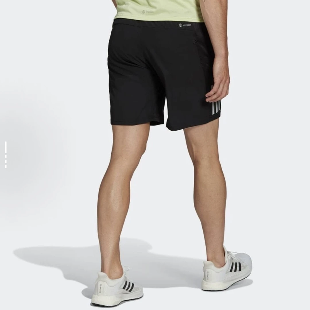 adidas 纯色宽松松紧腰透气短裤 男款 黑色H58593