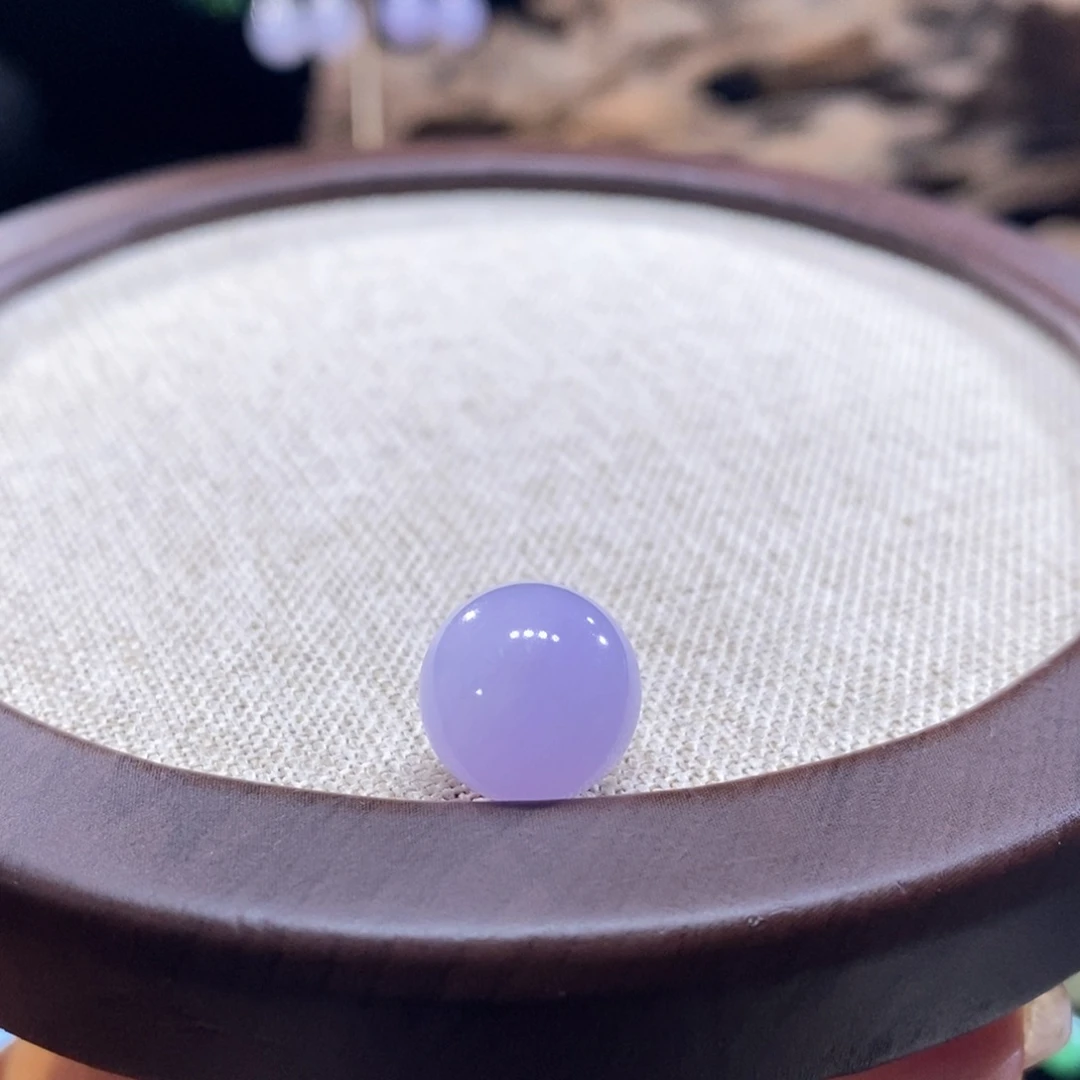 翡翠未镶嵌颈饰翡翠冰红紫圆珠