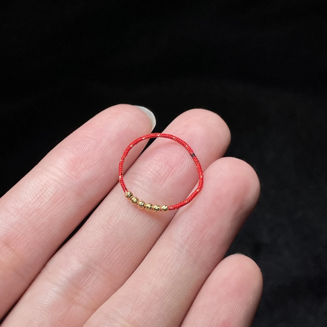 【玉氏珠宝】18k红绳戒指 CAN180191