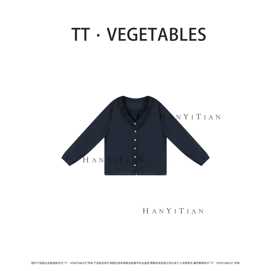 暖烟 苎麻显瘦宽松时尚设计感长袖衬衫515628