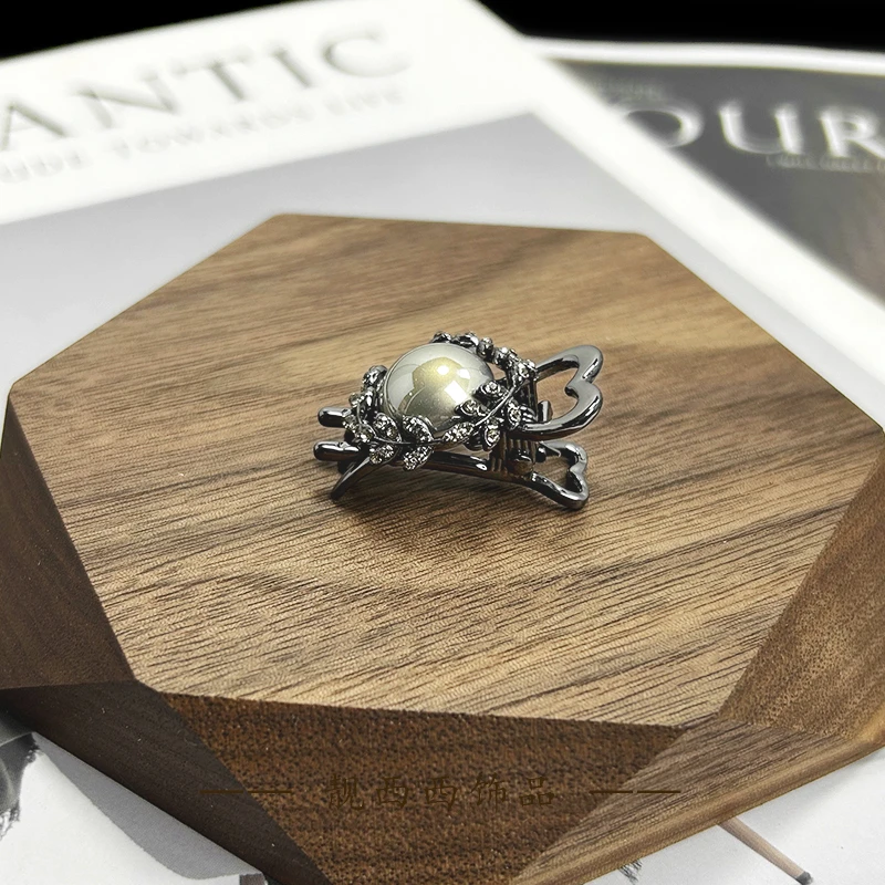 【LXX靓西西】221 螃蟹夹3厘米珠珠气质优雅碎发鸭嘴夹