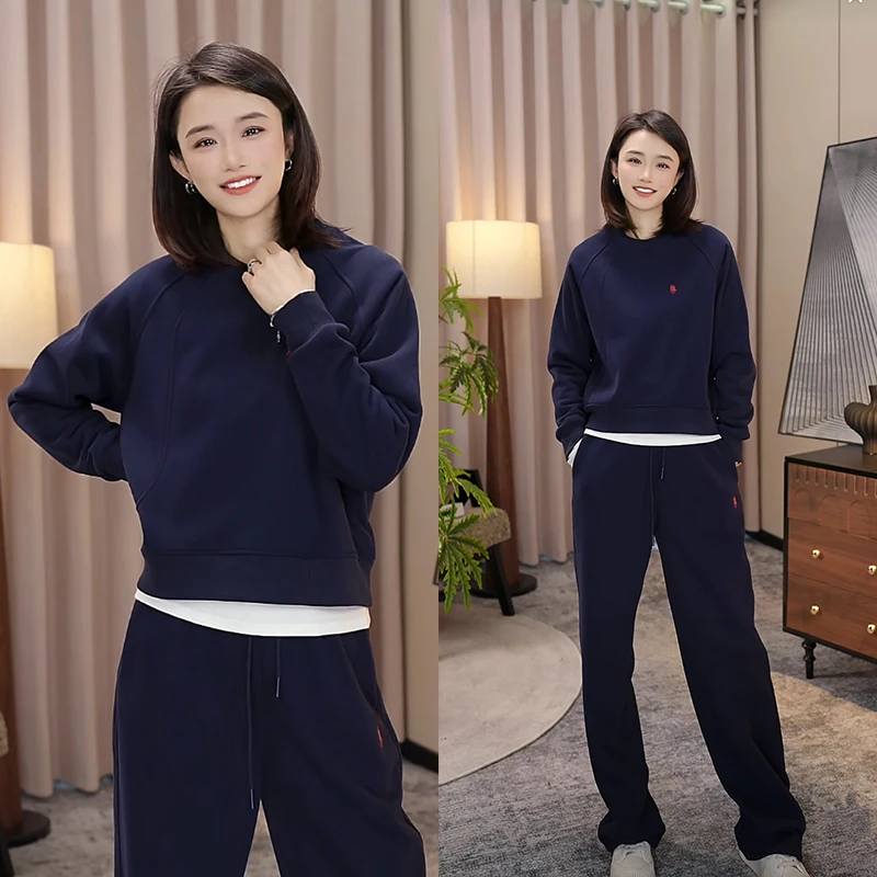 POLU ENOCH/保罗伊诺克 冬季[加绒]圆领套头+长裤 休闲套装25-91