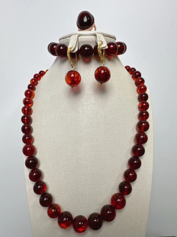 合金大理石项链 150-kahirwa饰品手工气质时尚百搭复古配饰单圈编