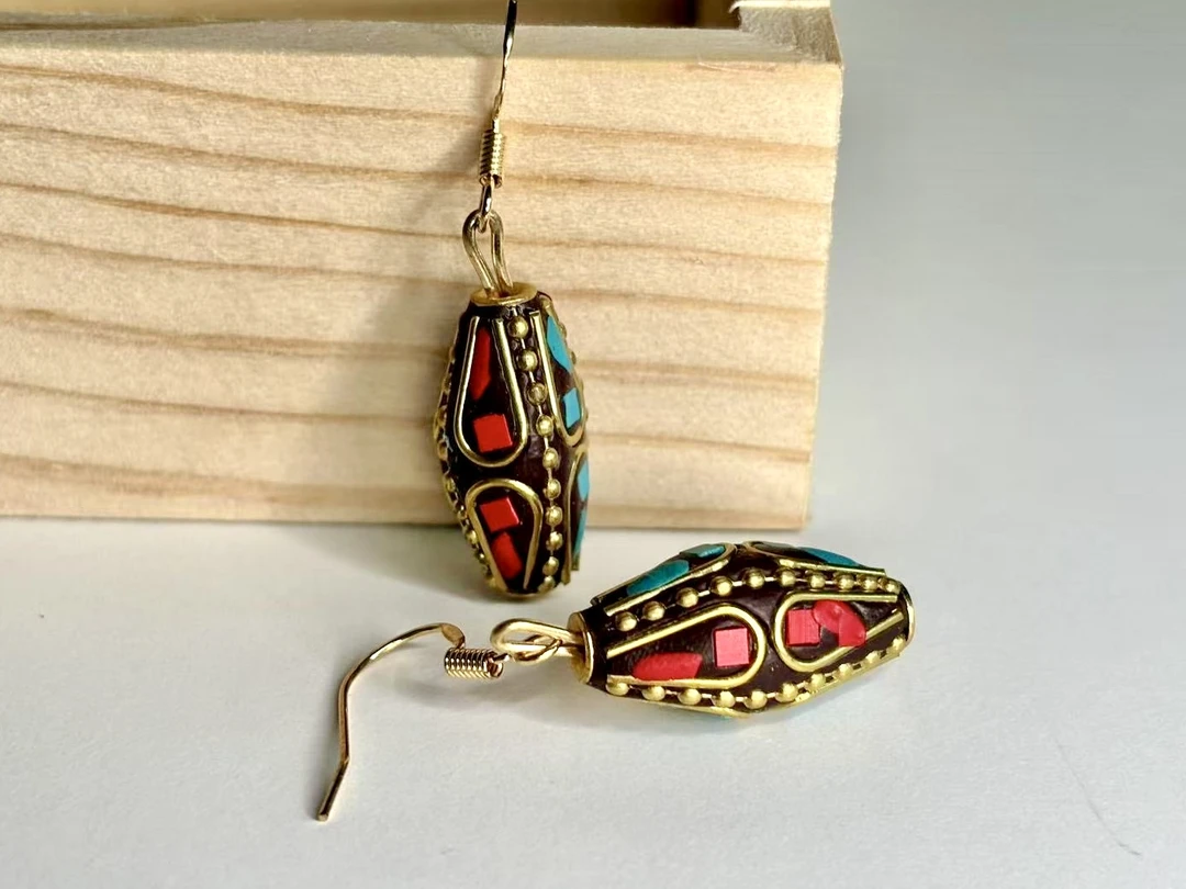 铜合金耳饰 手工民族风印尼风时尚素款耳饰