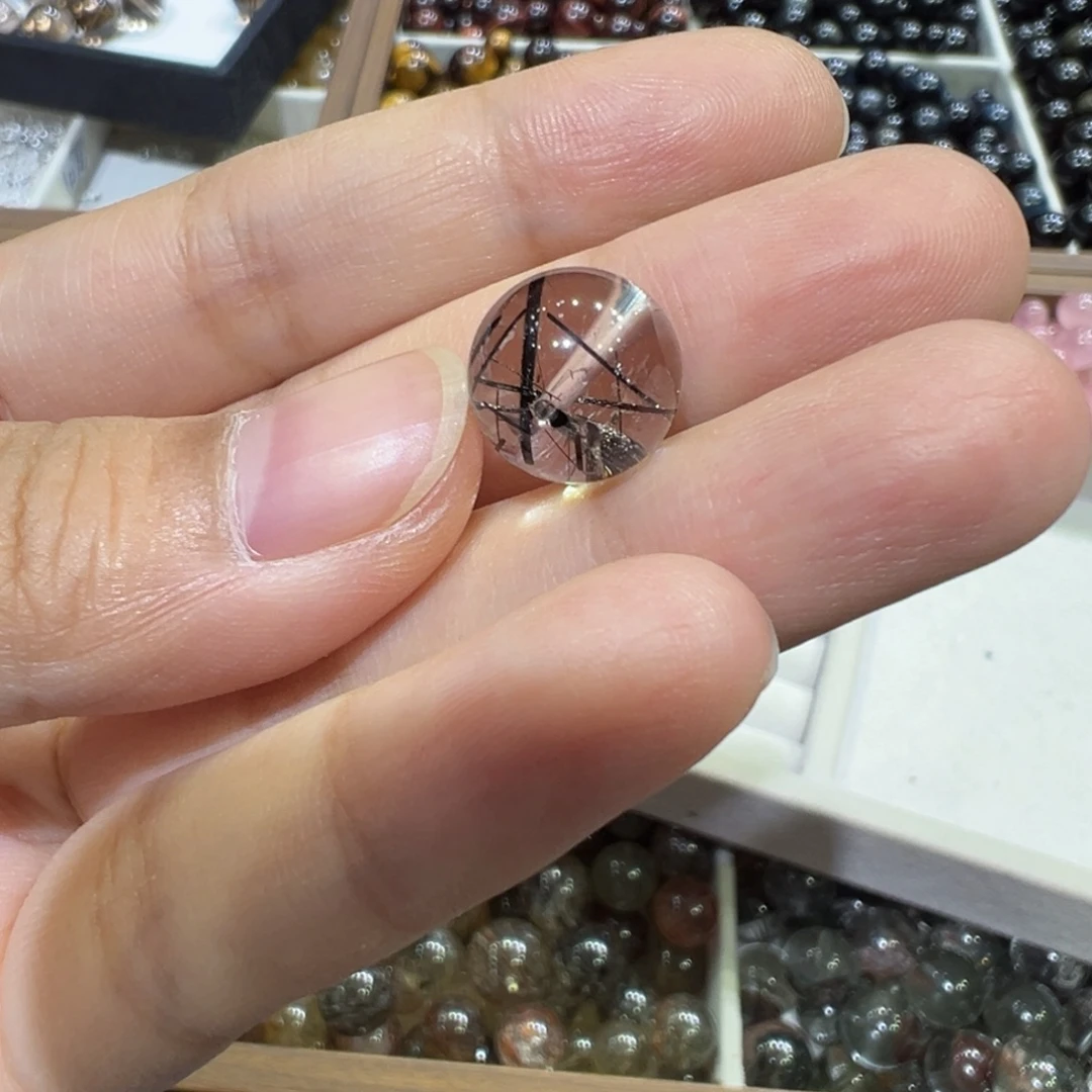 合金查罗石水晶单珠