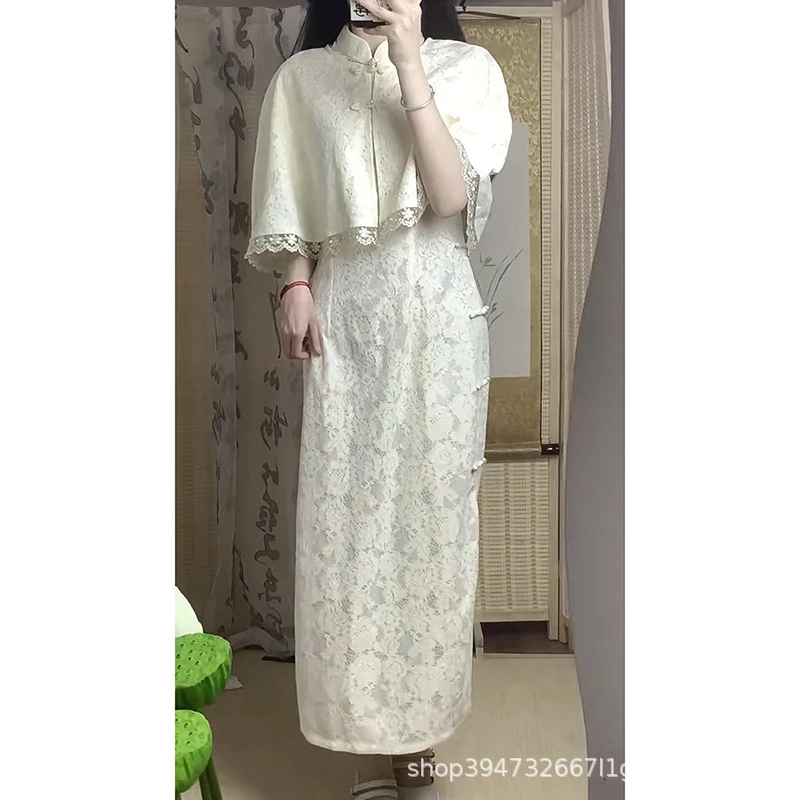 夏季新款文艺复古风少女改良版修身气质中国风年轻款涤纶旗袍中式