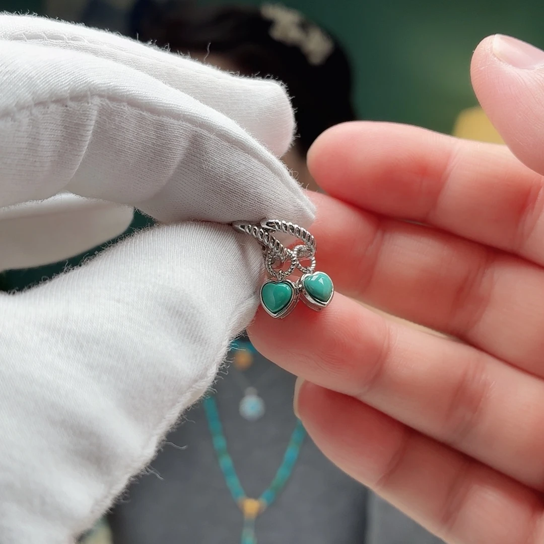 绿松石银S925镶嵌珠宝奇石