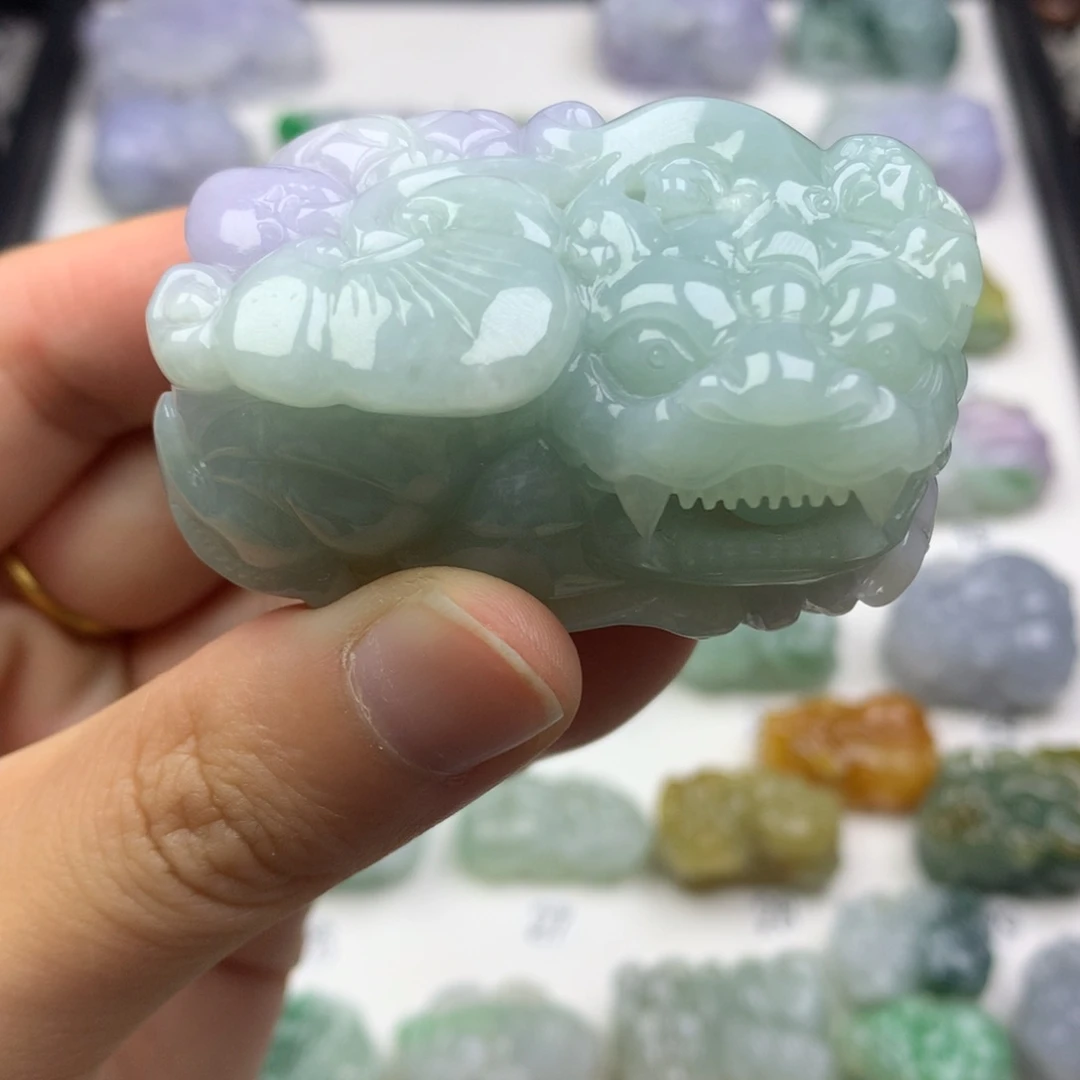 翡翠未镶嵌吊坠(不含链)天然缅甸翡翠貔貅吊坠