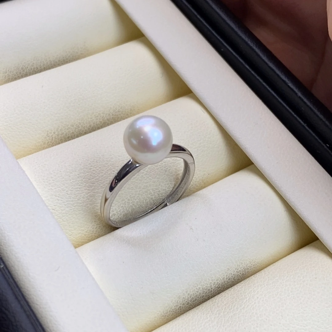 银S925镶嵌淡水珍珠戒指