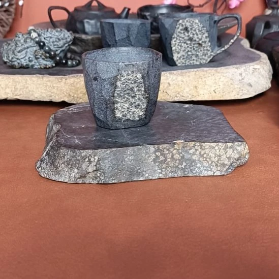 手工雕刻随行杯冰碛岩