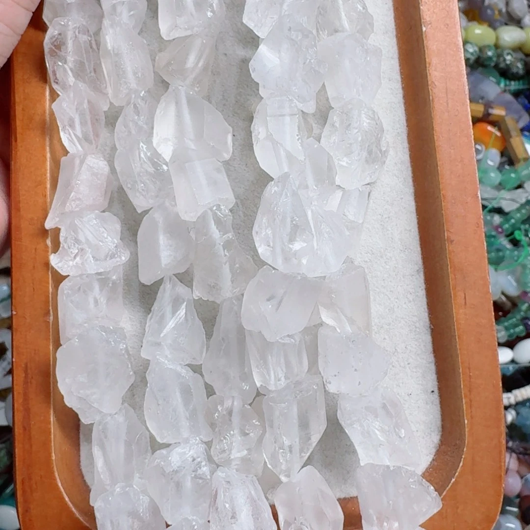 玛瑙/玉髓合金珠宝半成品白水晶原石小