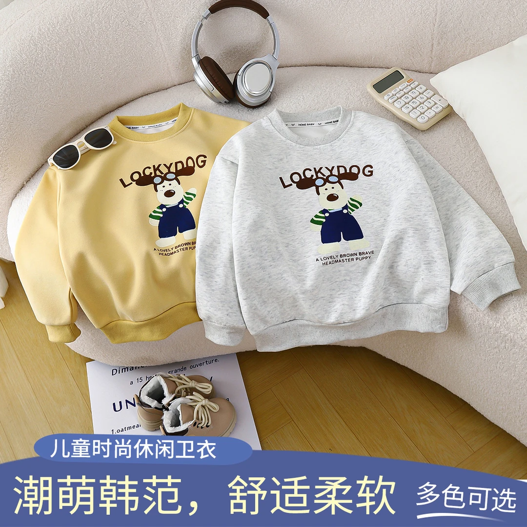 春季男女童卡通印花上衣儿童春款卫衣x